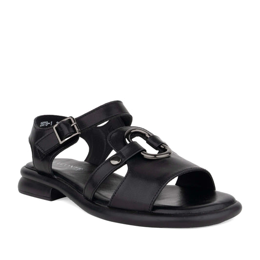 Women's Black Open-Toe Sandals
