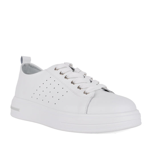 Women's White Wedge Fashion Sneakers