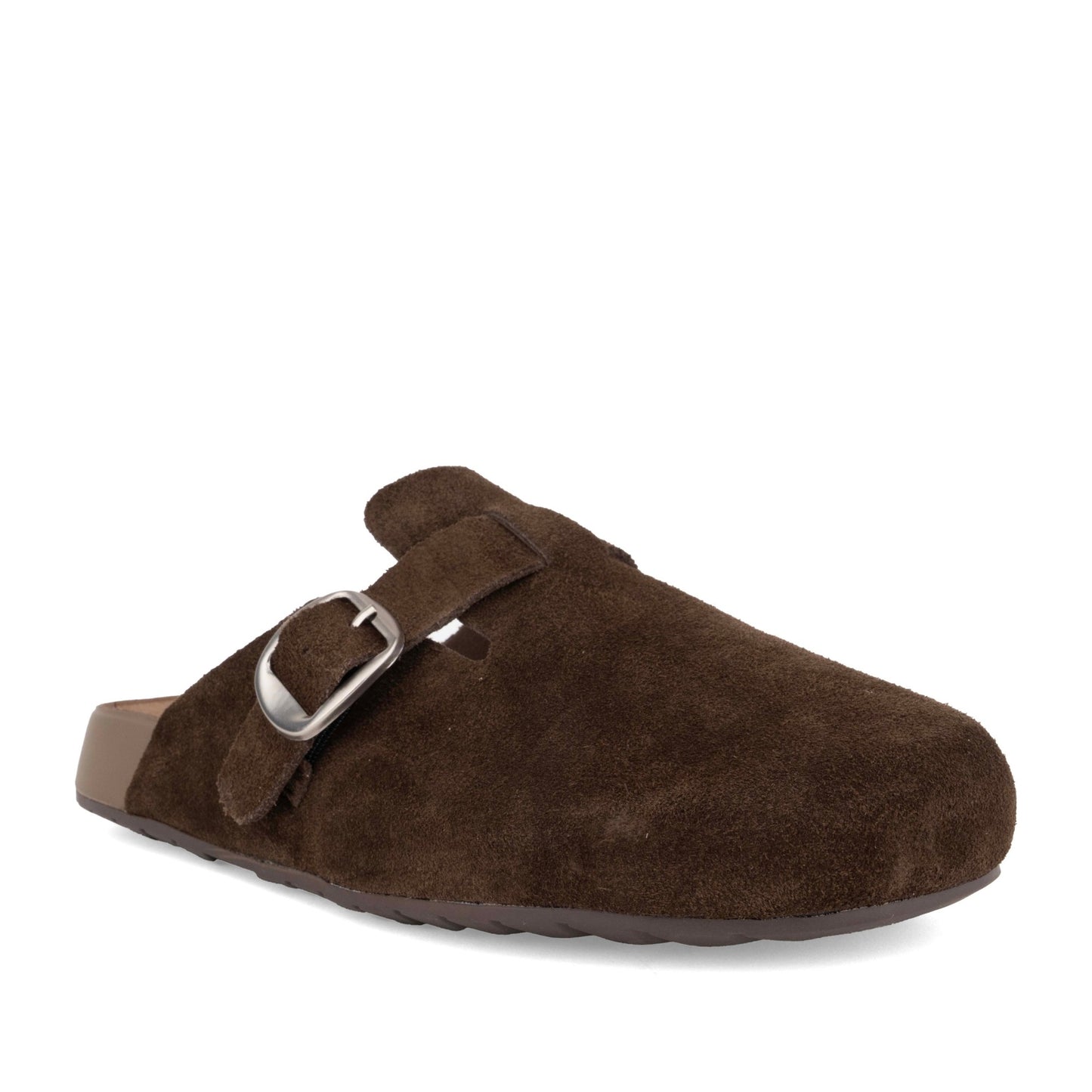 Women's Brown Wedge Mule Slippers