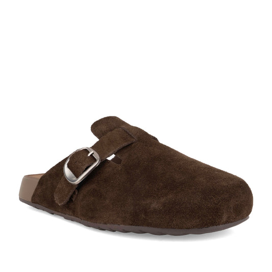 Women's Brown Wedge Mule Slippers