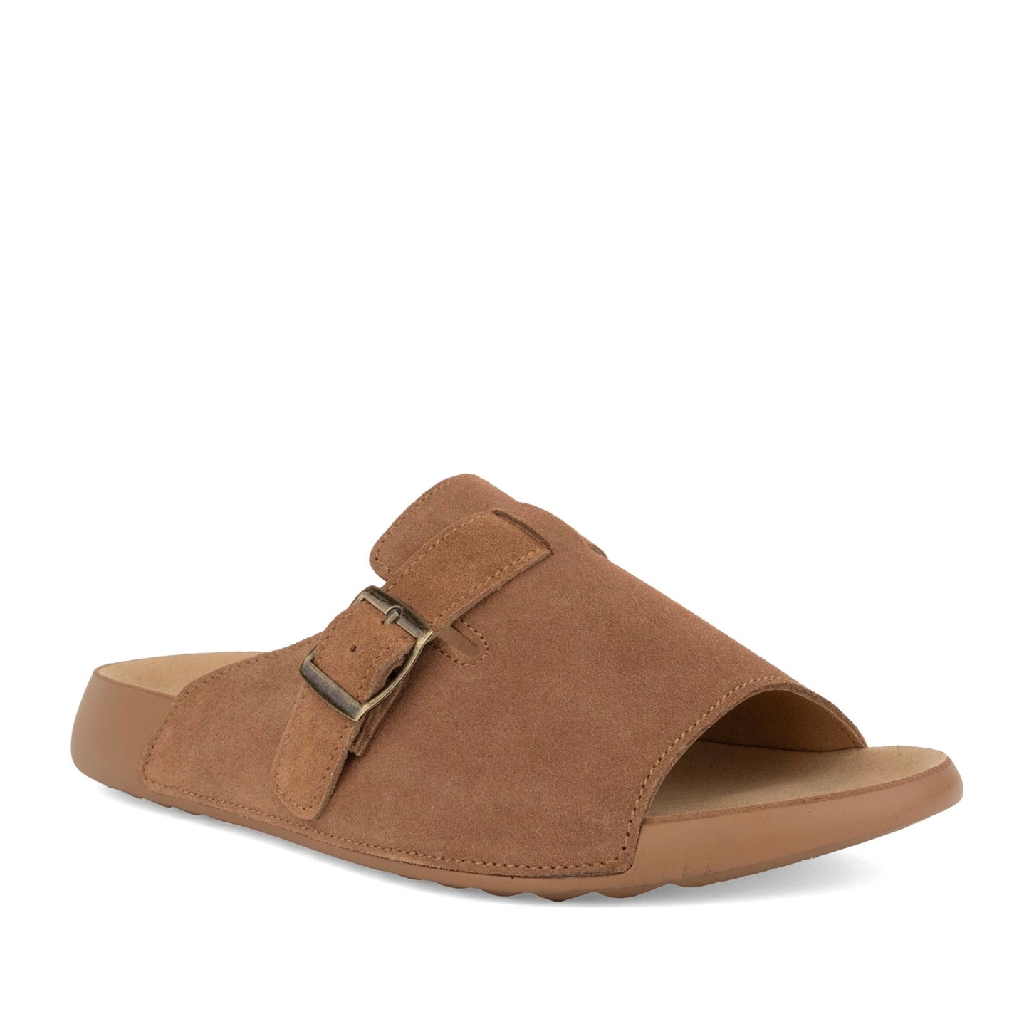 Women's Brown Wedge Open-Toe Slippers
