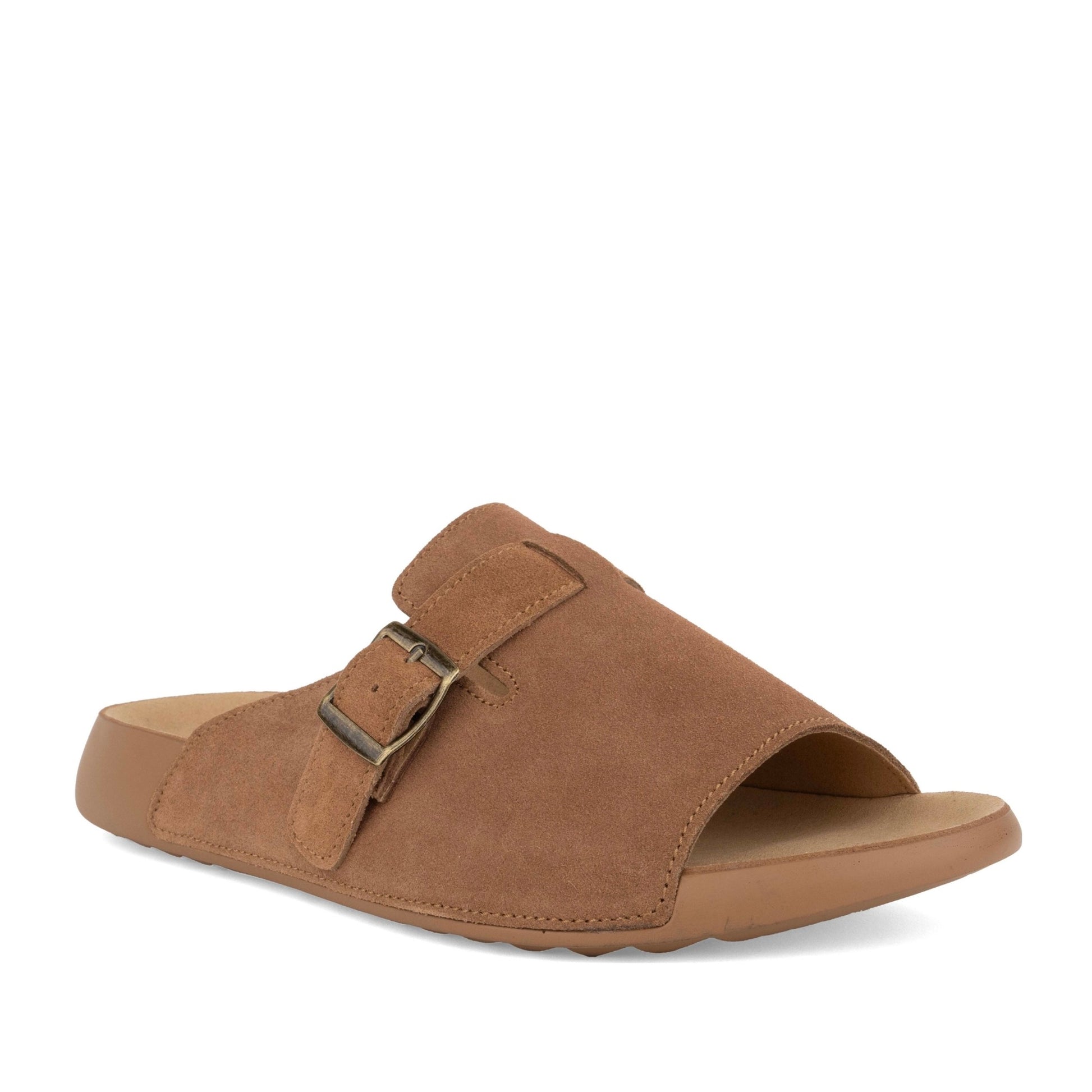 Women's Brown Wedge Open-Toe Slippers