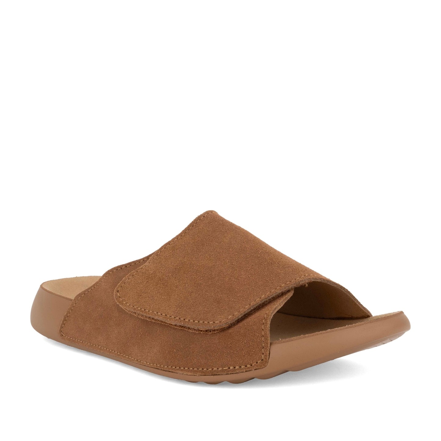 Women's Brown Wedge Open-Toe Slippers