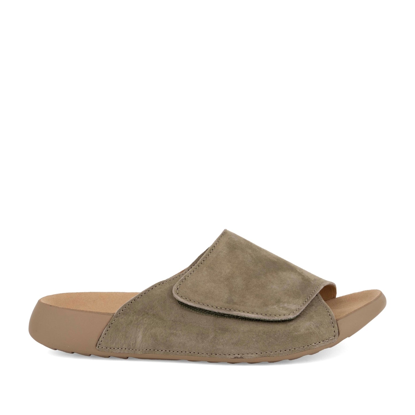 Women's Green Wedge Open-Toe Slippers