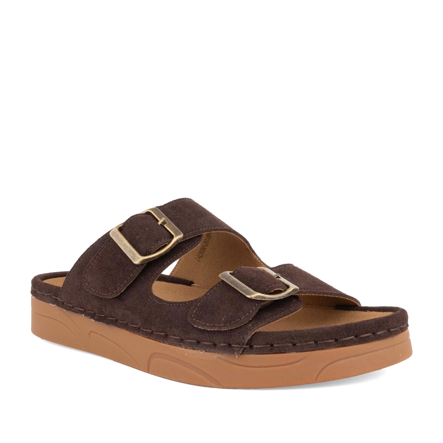 Women's Brown Wedge Open-Toe Slippers