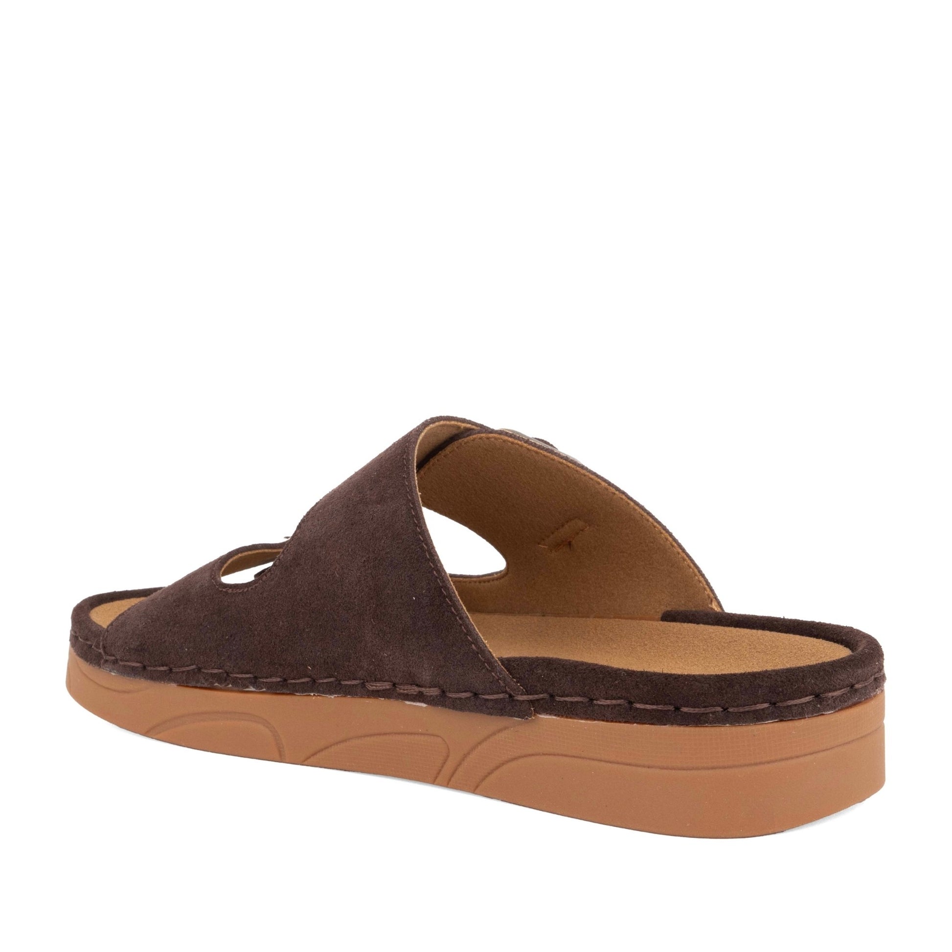 Women's Brown Wedge Open-Toe Slippers