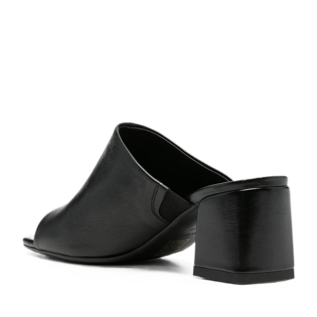 Women's Black Open-Toe Slippers