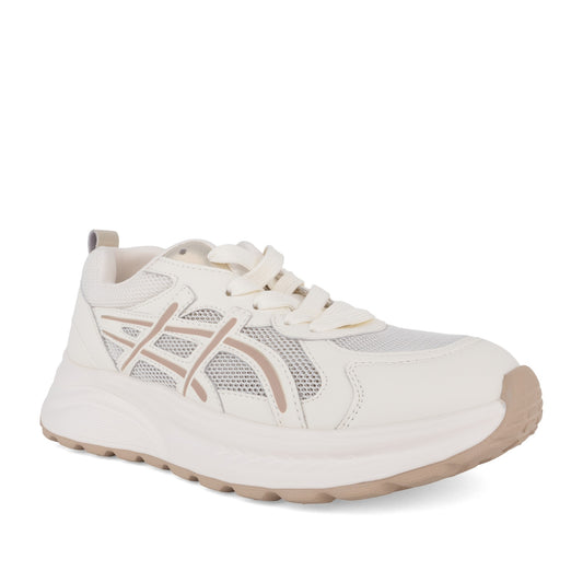 Women's Beige Wedge Fashion Sneakers