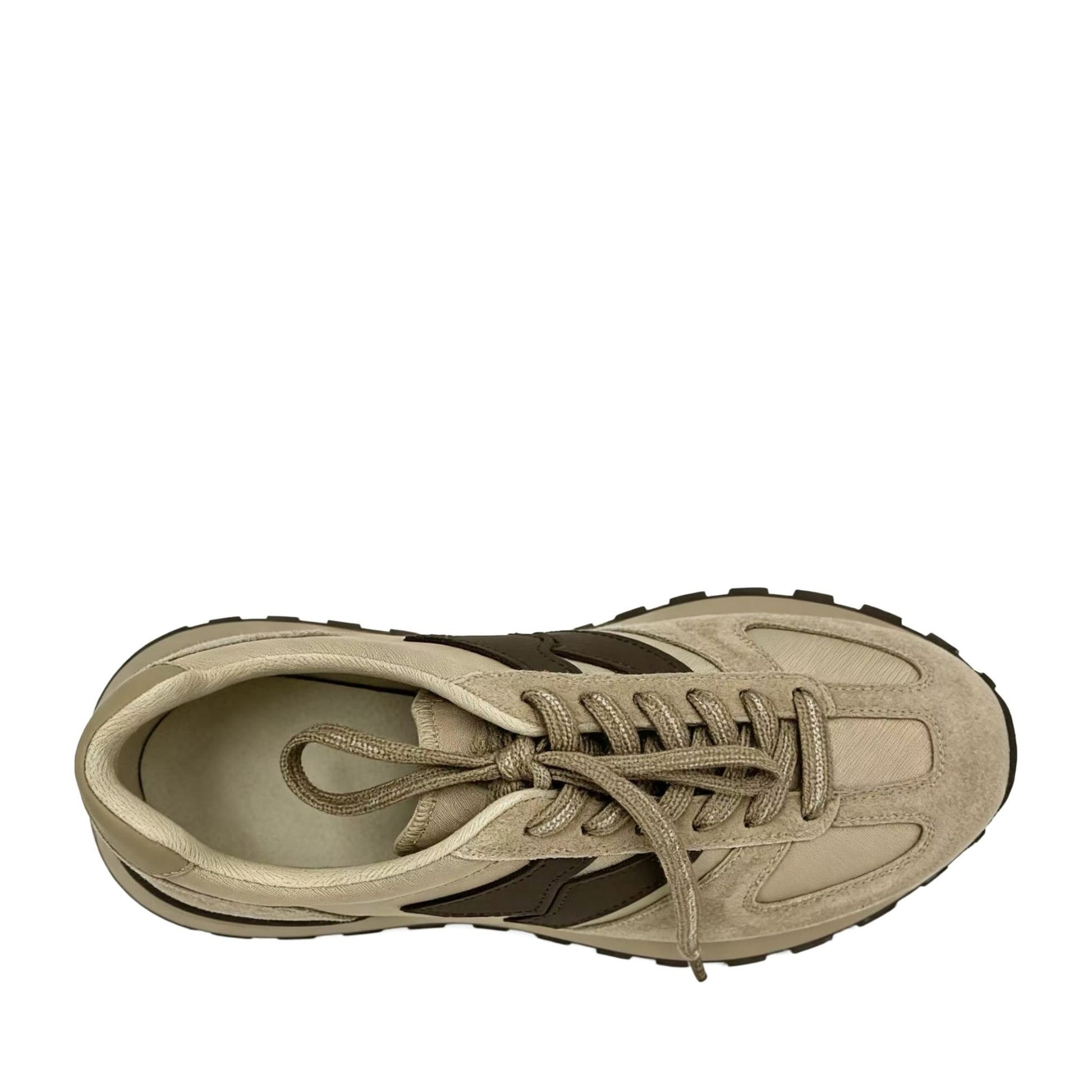 Women's Beige Wedge Fashion Sneakers