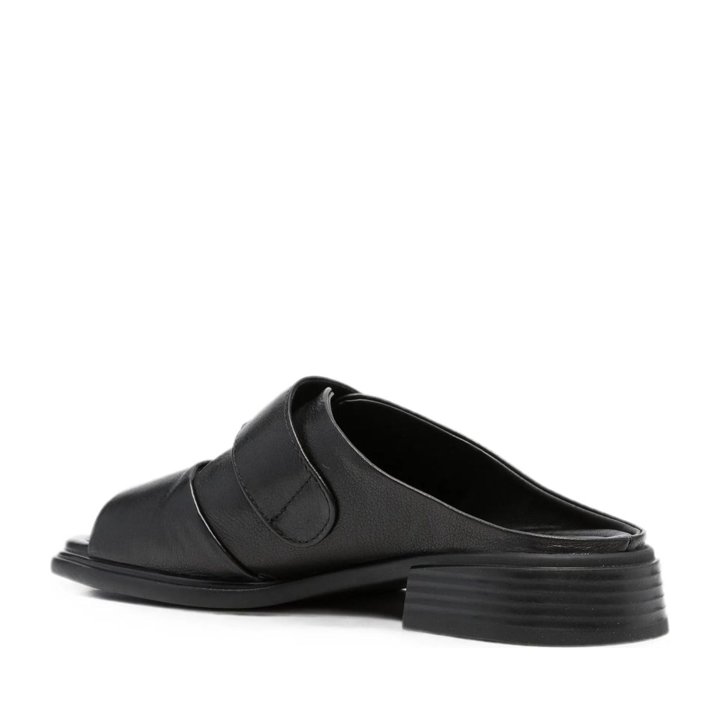 Women's Black Open-Toe Slippers