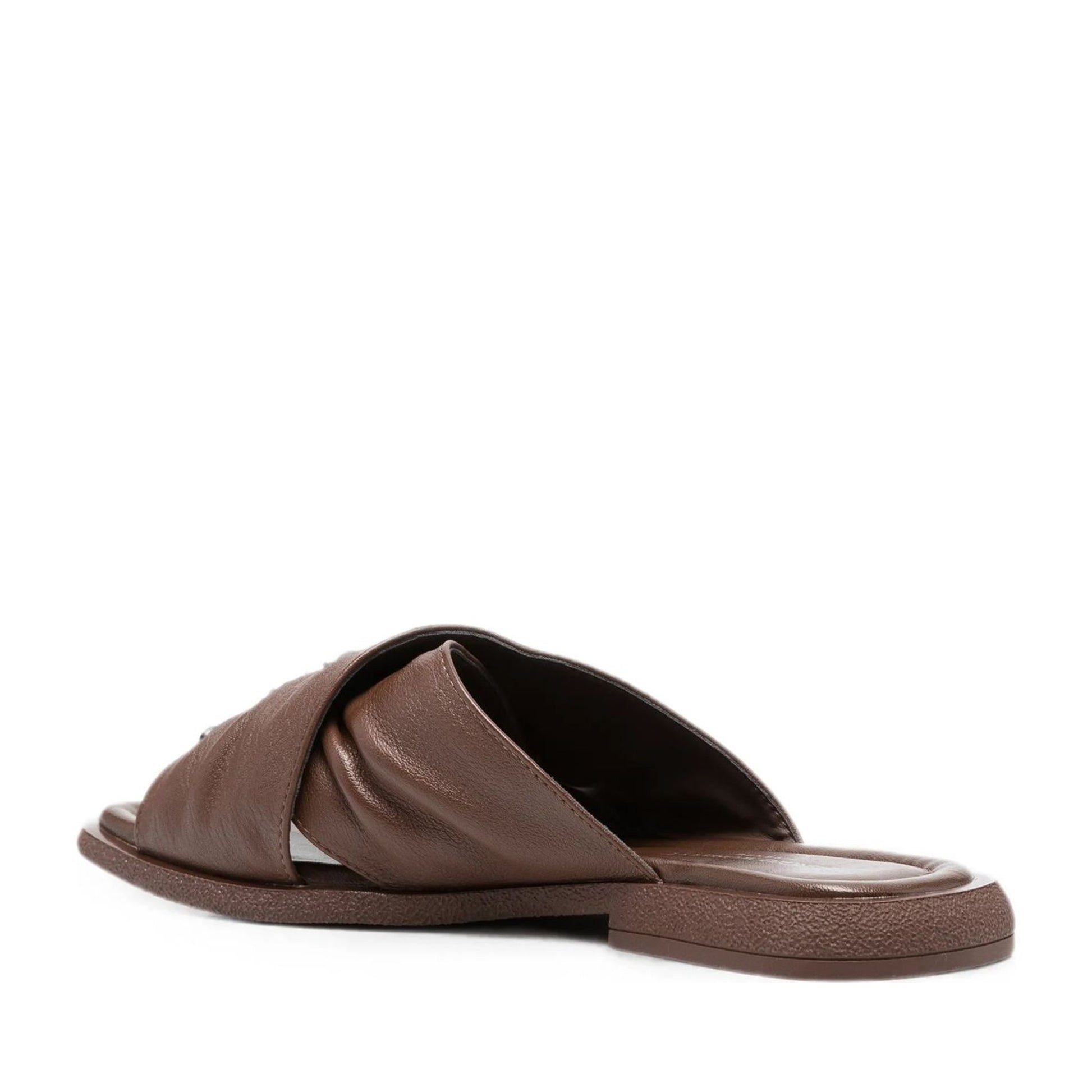 Women's Brown Open-Toe Slippers