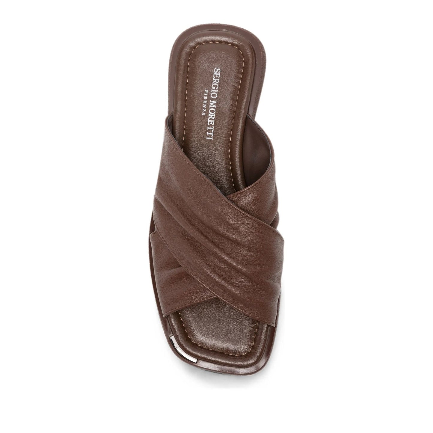 Women's Brown Open-Toe Slippers