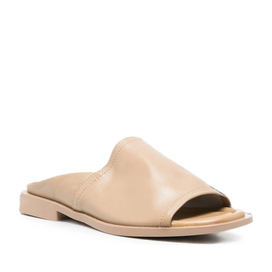 Women's Beige Open-Toe Slippers