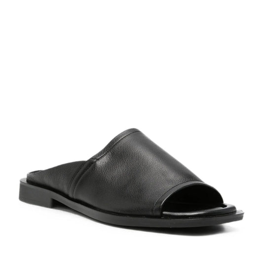 Women's Black Open-Toe Slippers