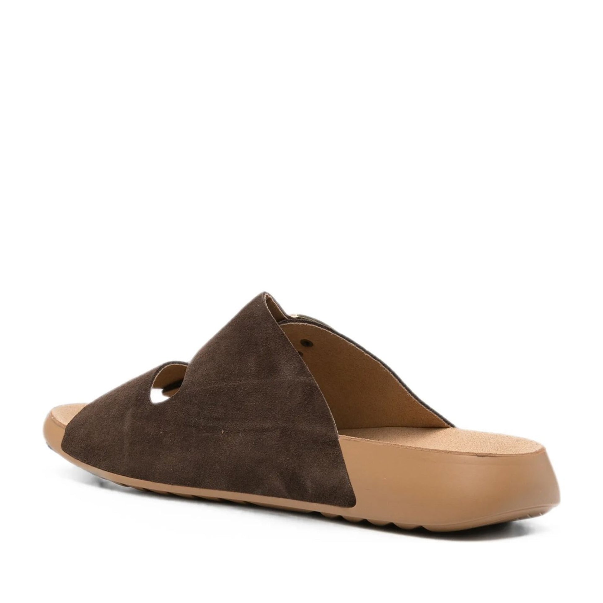 Women's Brown Wedge Open-Toe Slippers
