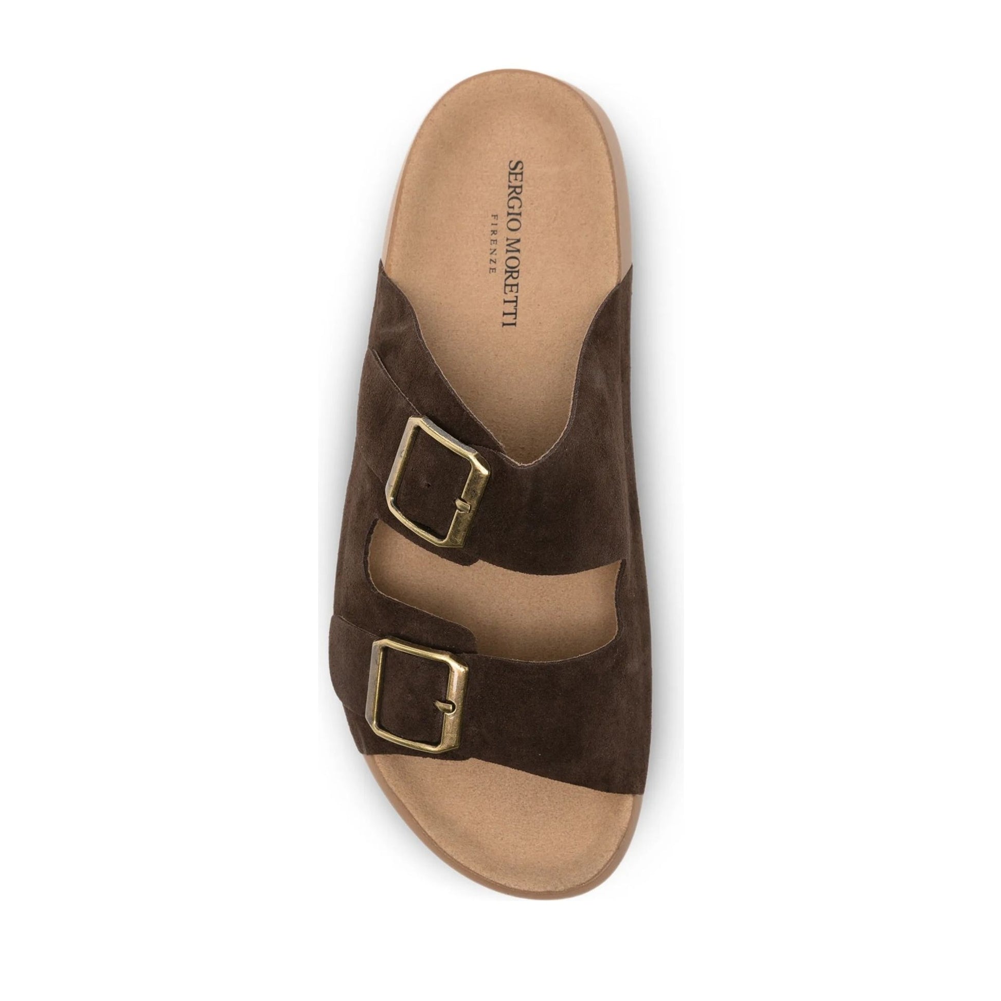 Women's Brown Wedge Open-Toe Slippers