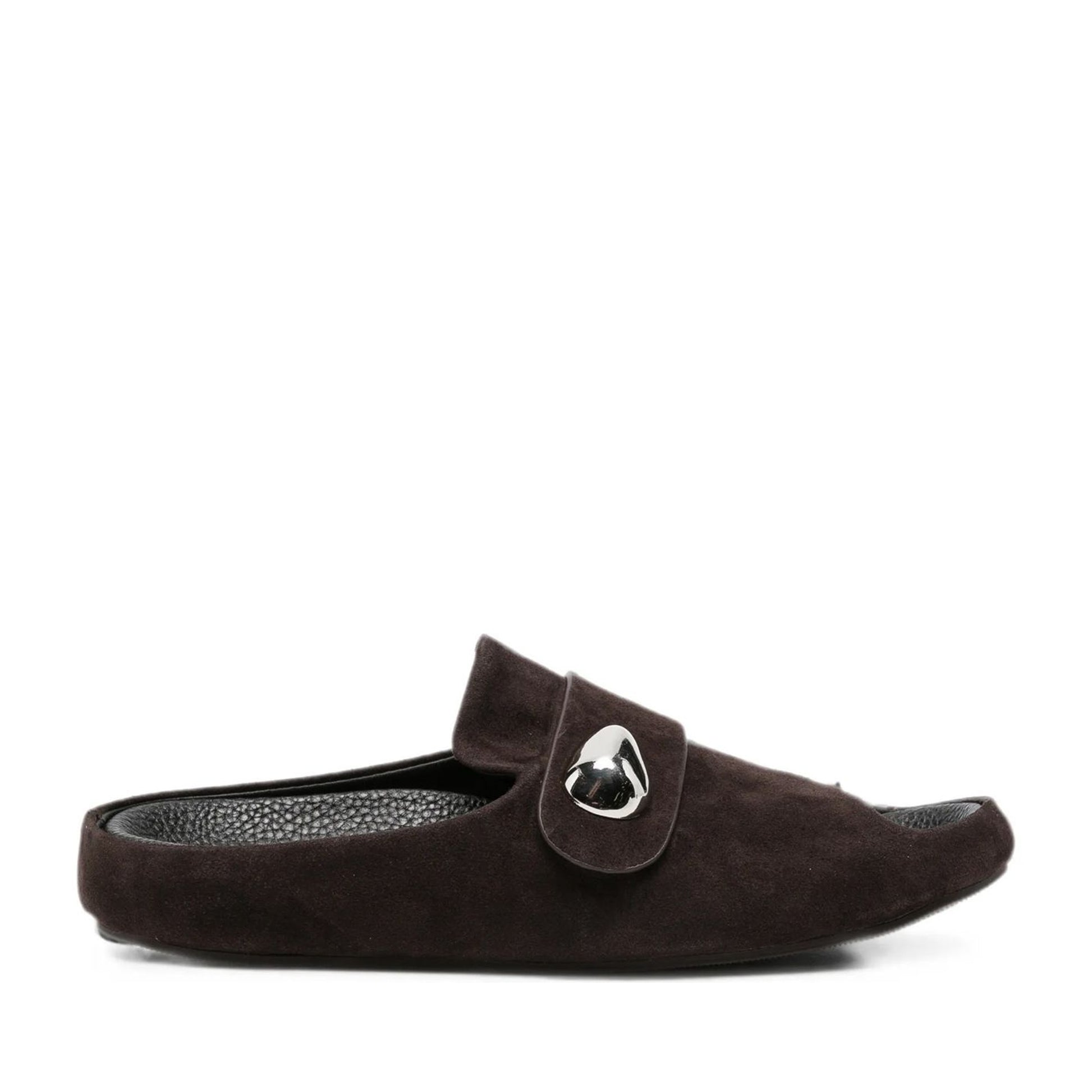 Women's Brown Wedge Open-Toe Slippers