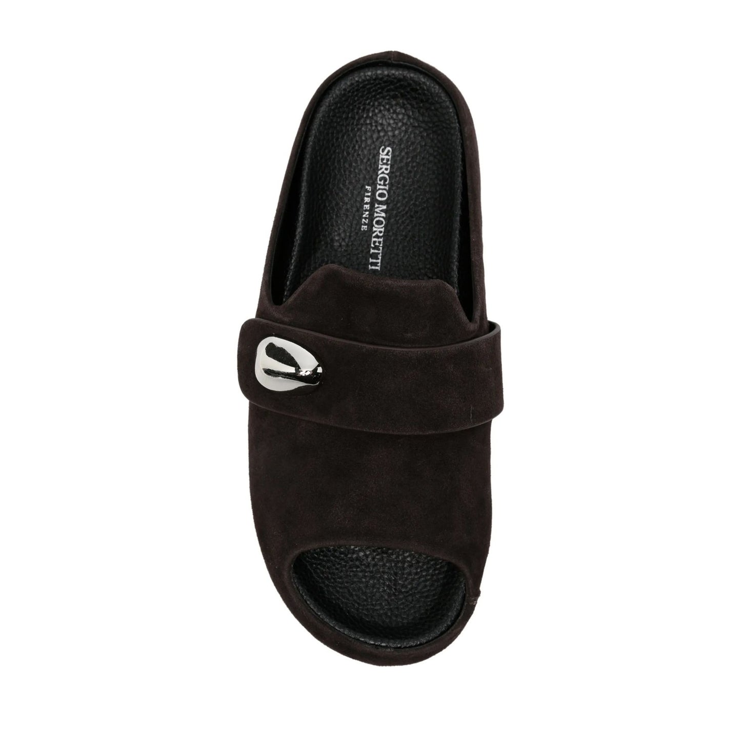 Women's Brown Wedge Open-Toe Slippers