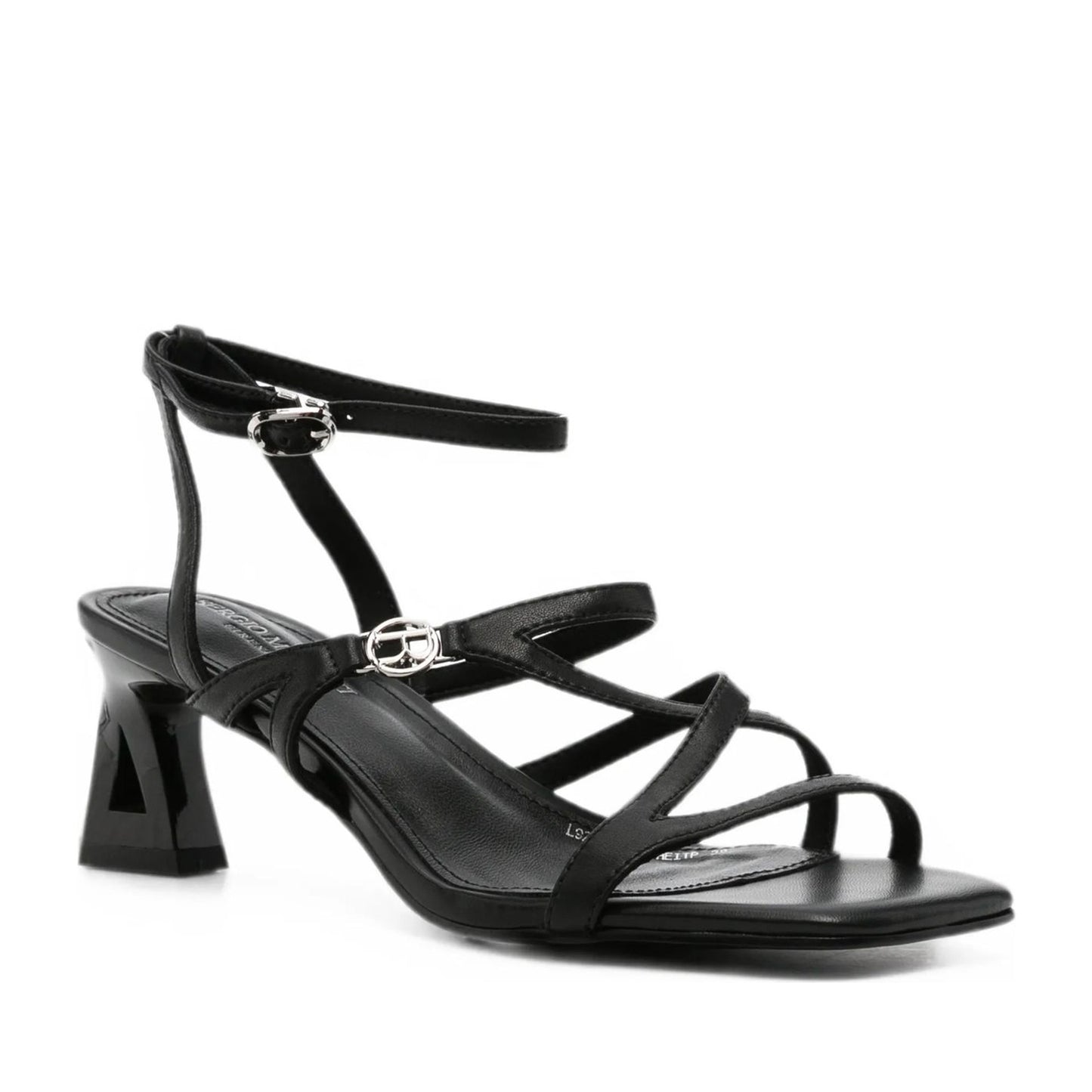Women's Black Dress Open-Toe Pumps