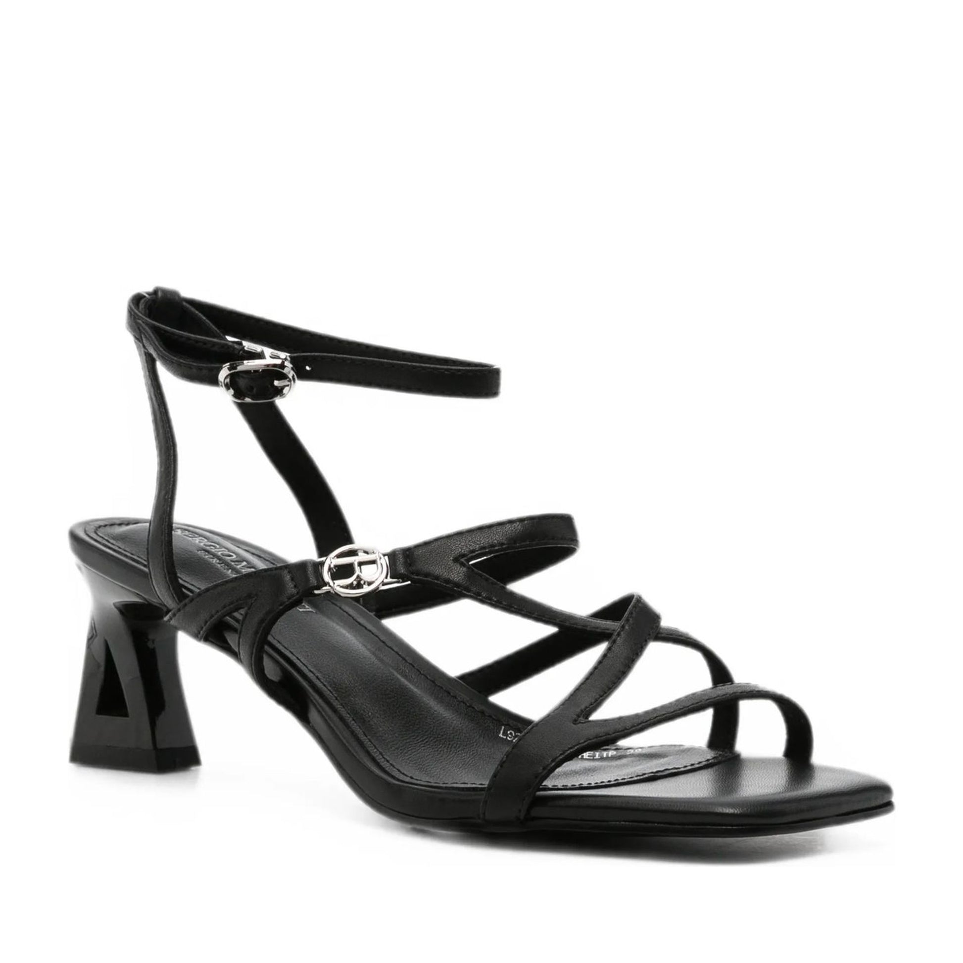 Women's Black Dress Open-Toe Pumps