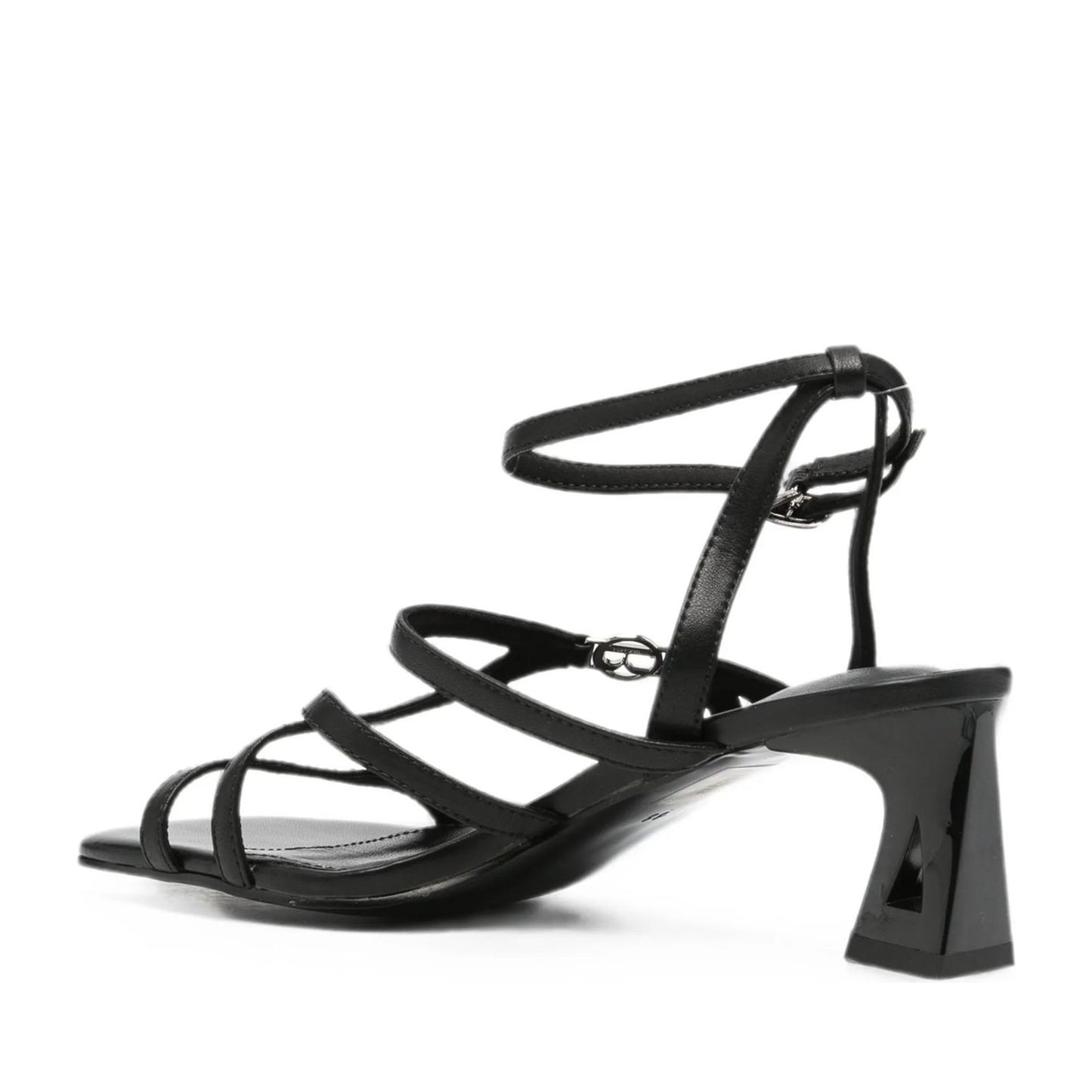 Women's Black Dress Open-Toe Pumps