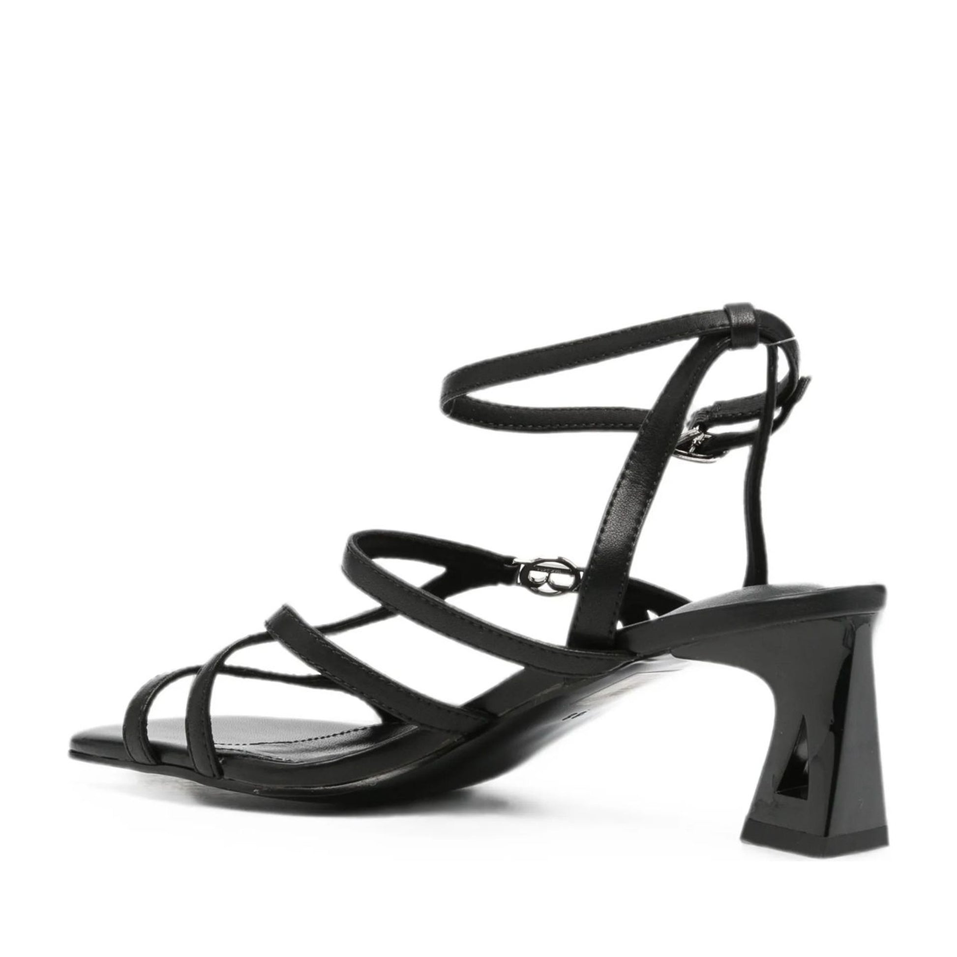 Women's Black Dress Open-Toe Pumps