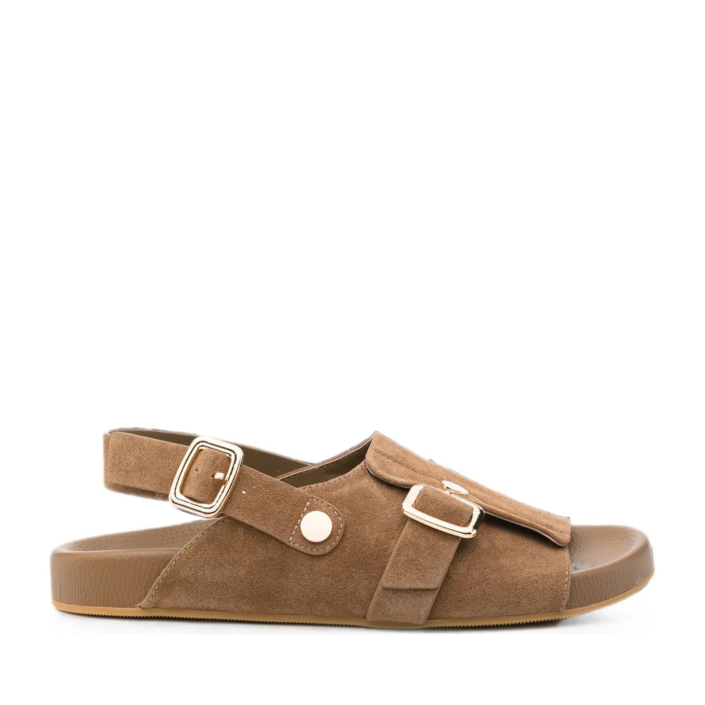 Women's Brown Wedge Open-Toe Sandals