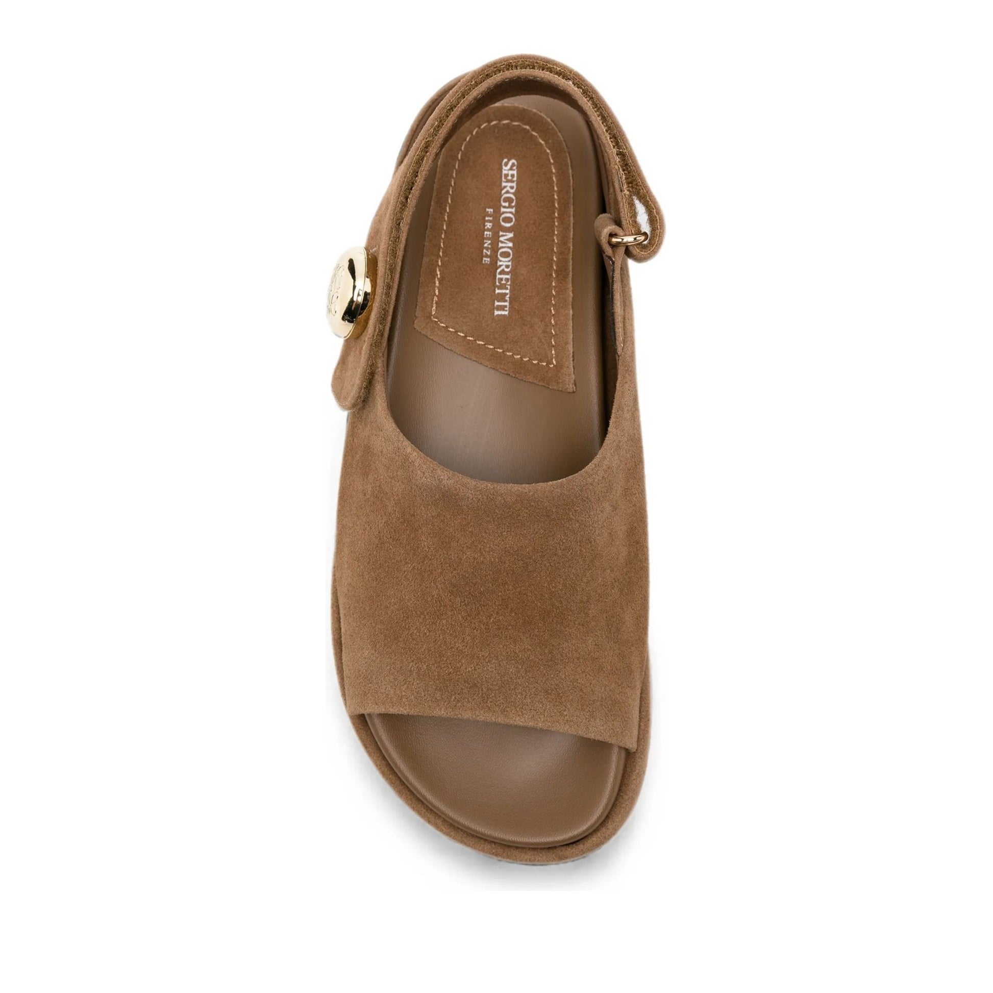 Women's Brown Wedge Open-Toe Sandals