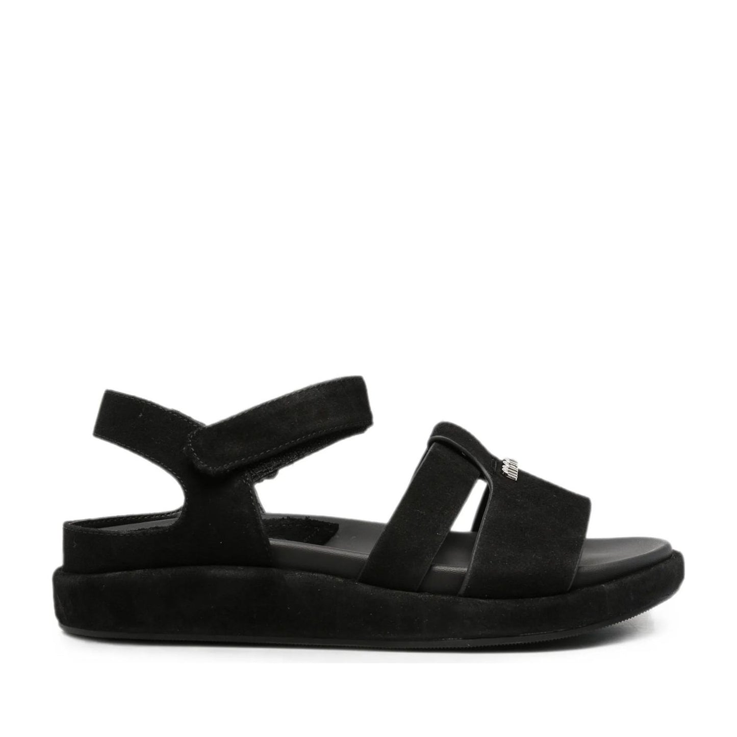 Women's Black Wedge Open-Toe Sandals