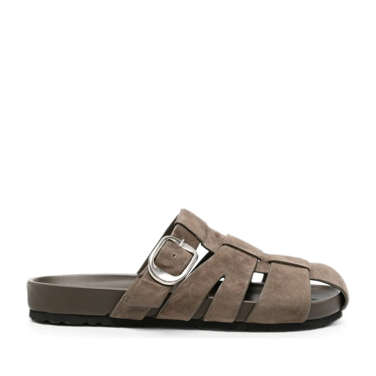 Women's Brown Wedge Open-Toe Slippers