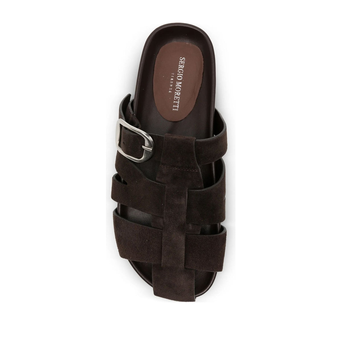 Women's Brown Wedge Open-Toe Slippers