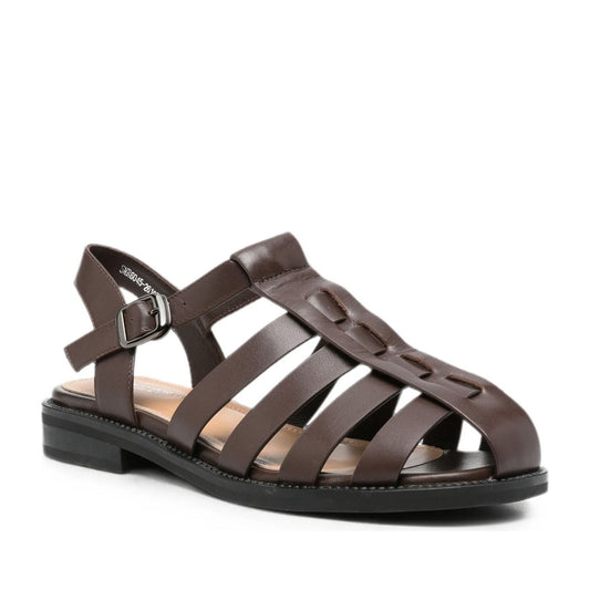 Women's Brown Open-Toe Sandals