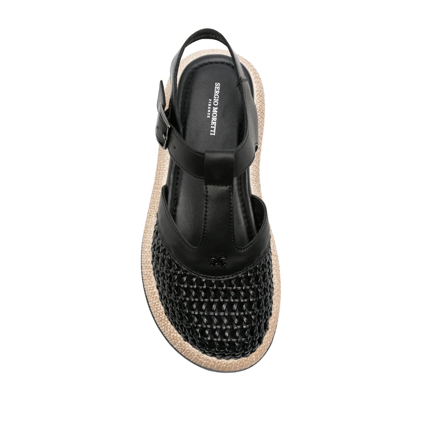 Women's Black Wedge Open-Toe Sandals