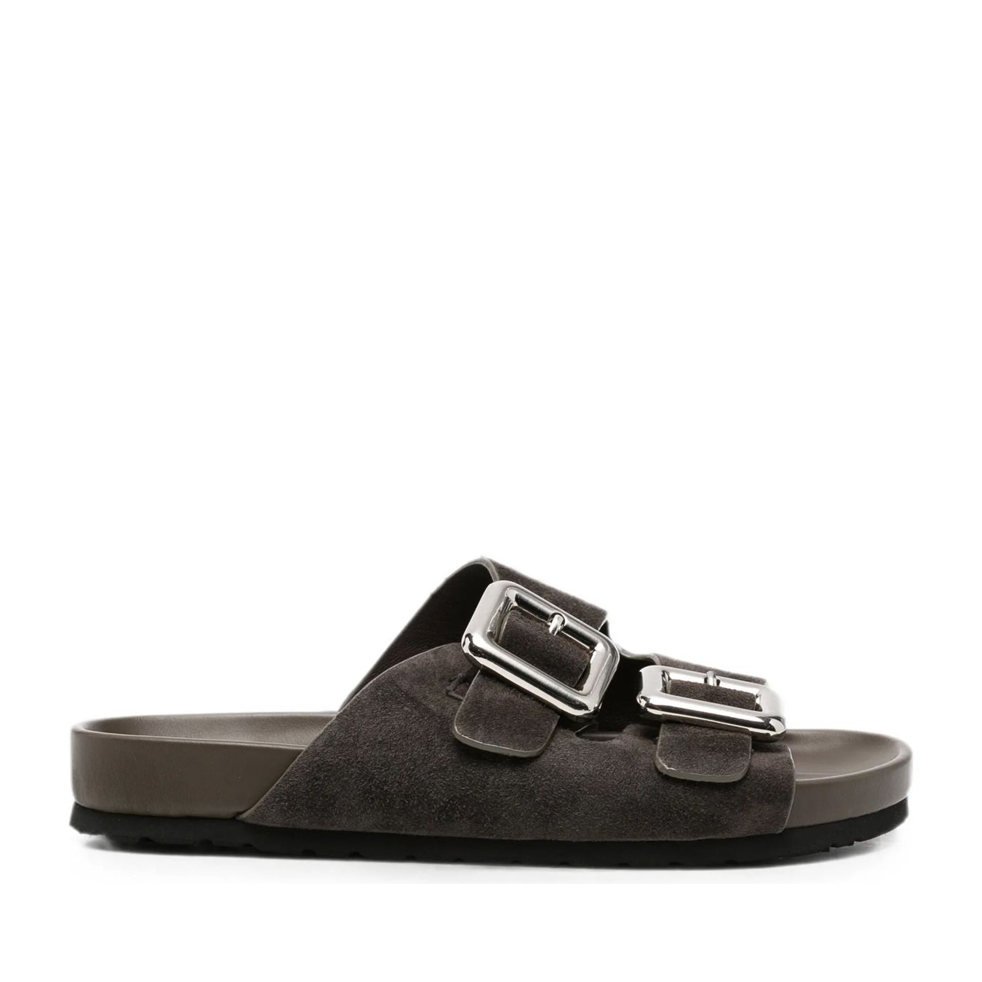 Women's Brown Wedge Open-Toe Slippers