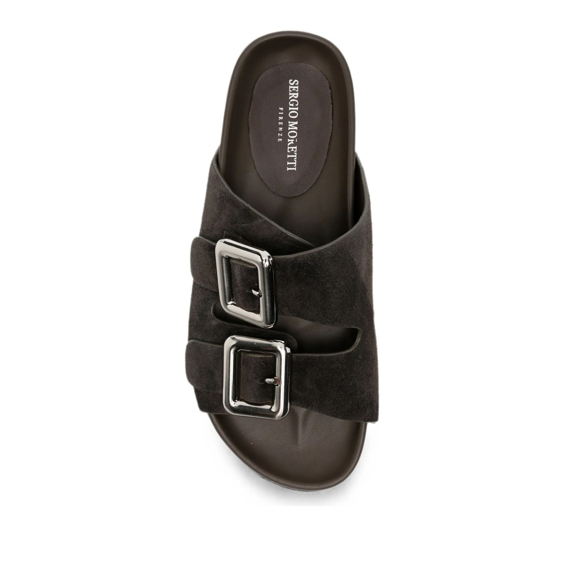 Women's Brown Wedge Open-Toe Slippers