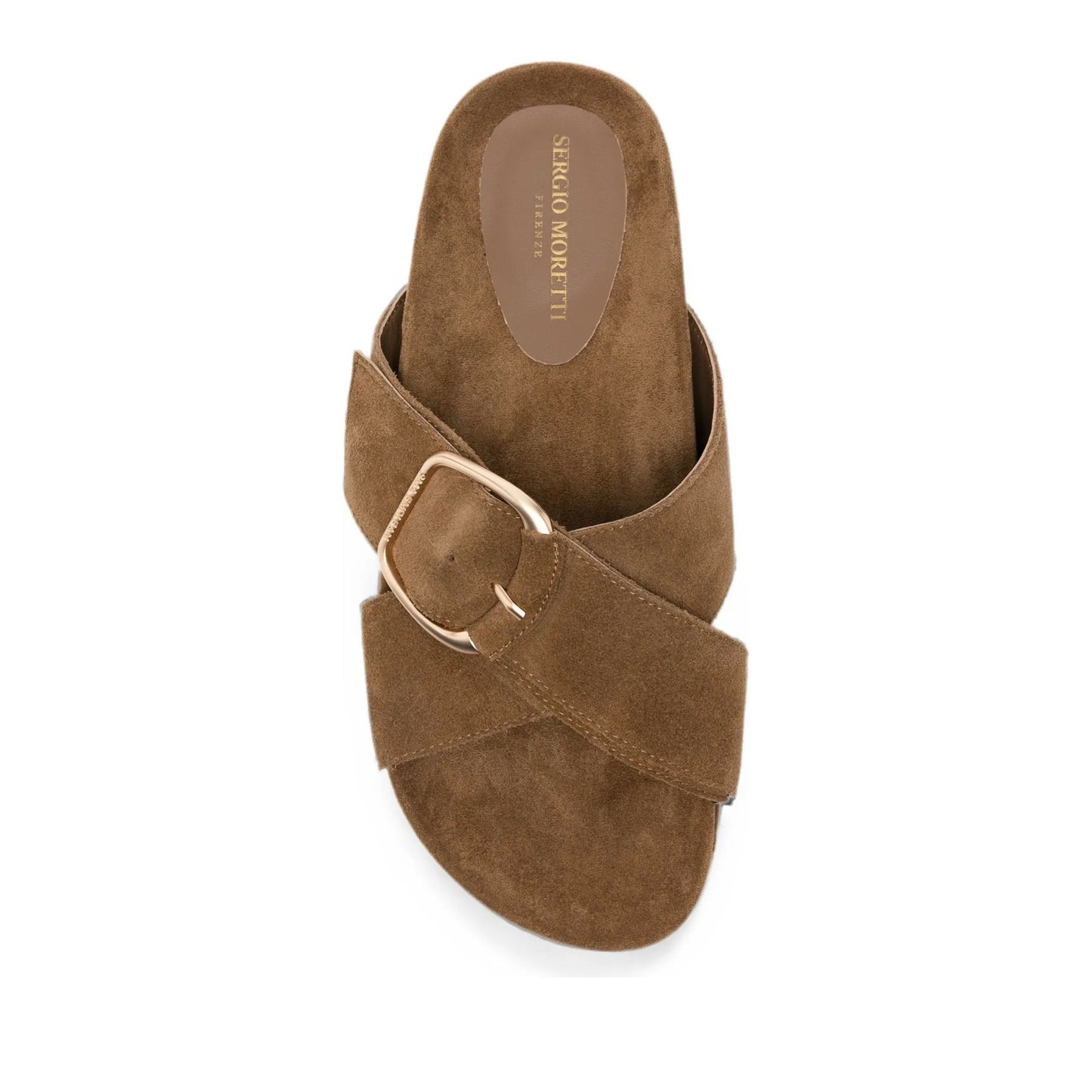 Women's Brown Open-Toe Slippers