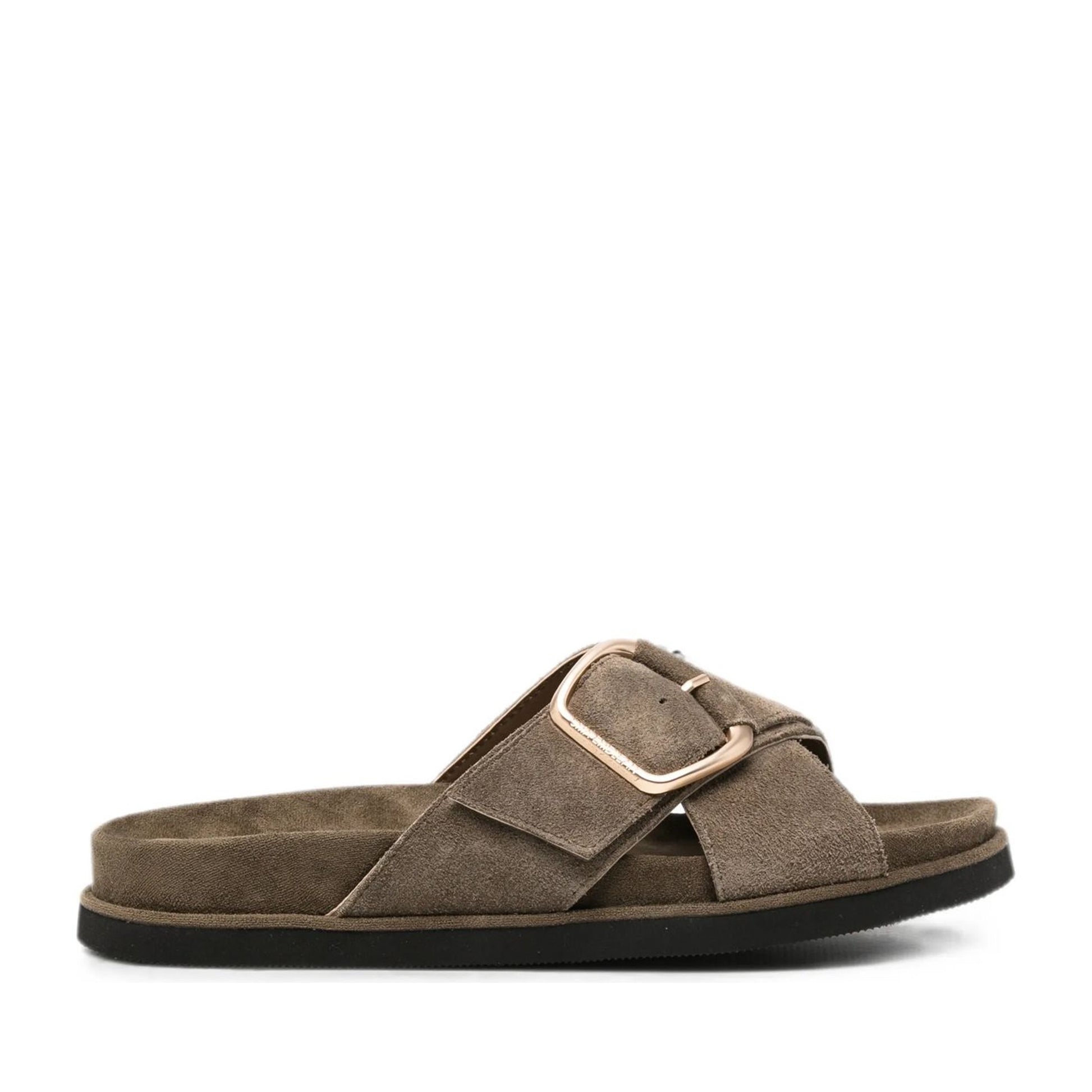 Women's Green Open-Toe Slippers