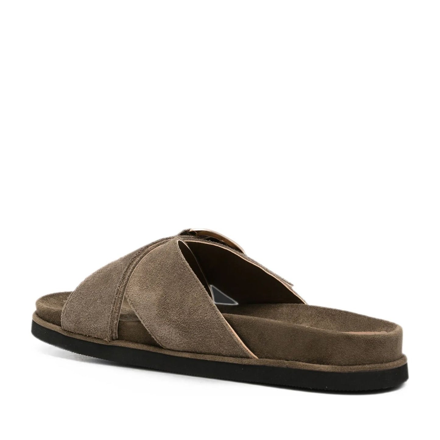 Women's Green Open-Toe Slippers