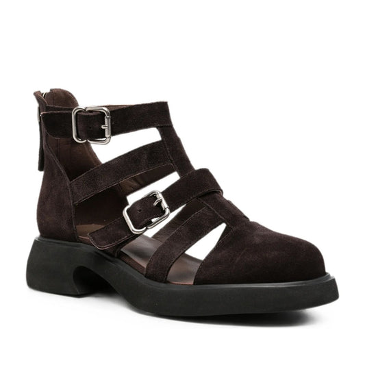 Women's Brown Open-Toe Sandals