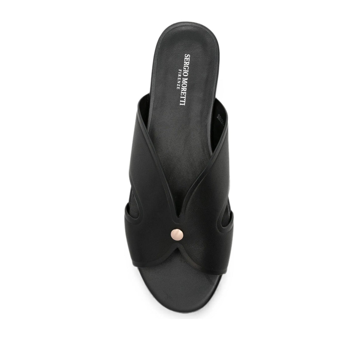 Women's Black Open-Toe Slippers
