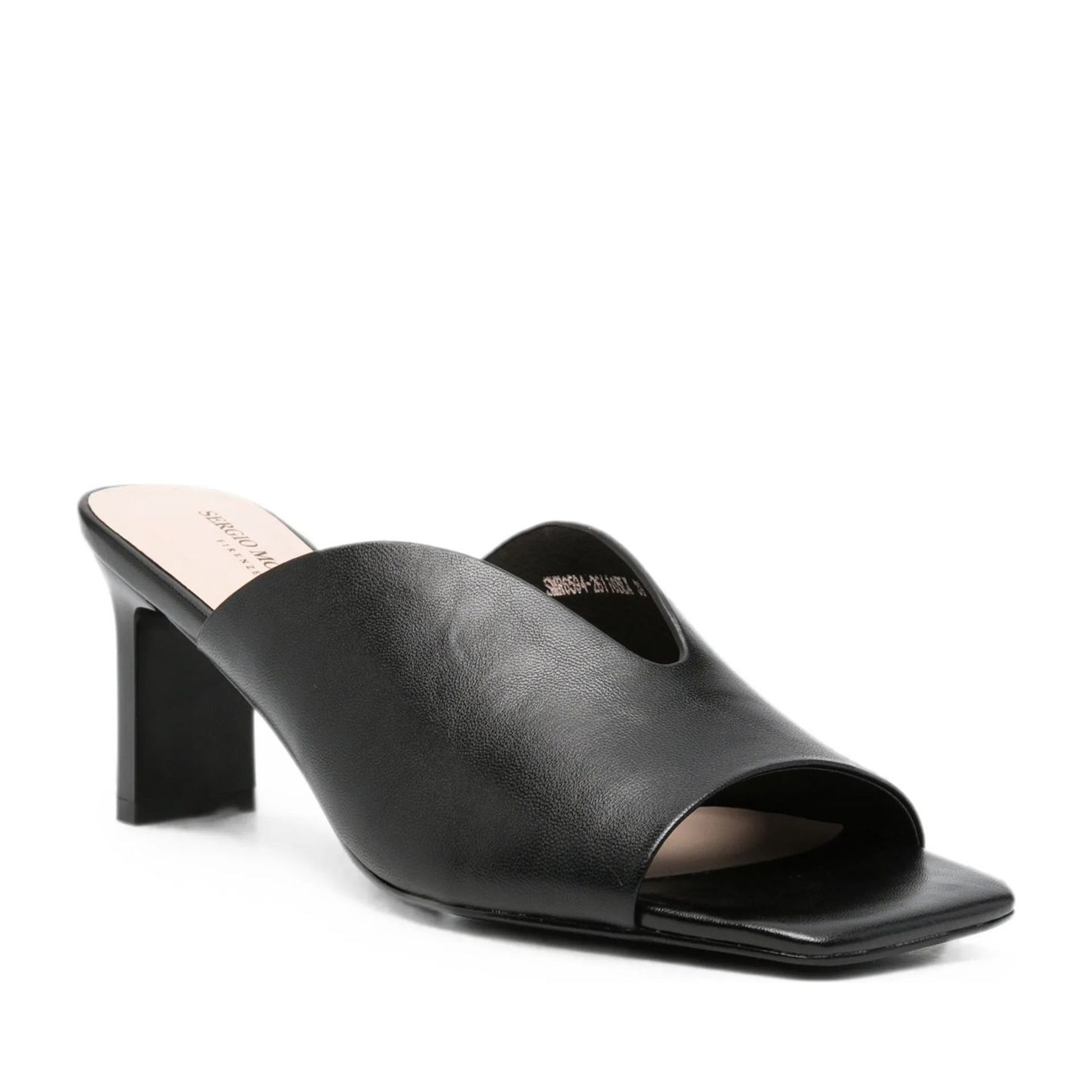 Women's Black Dress Open-Toe Slippers