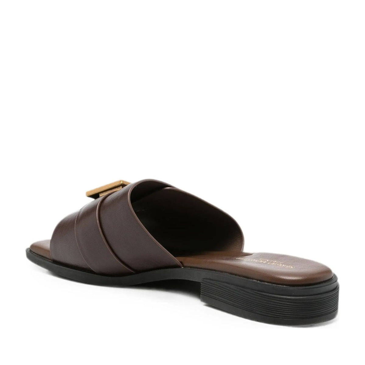 Women's Brown Open-Toe Slippers