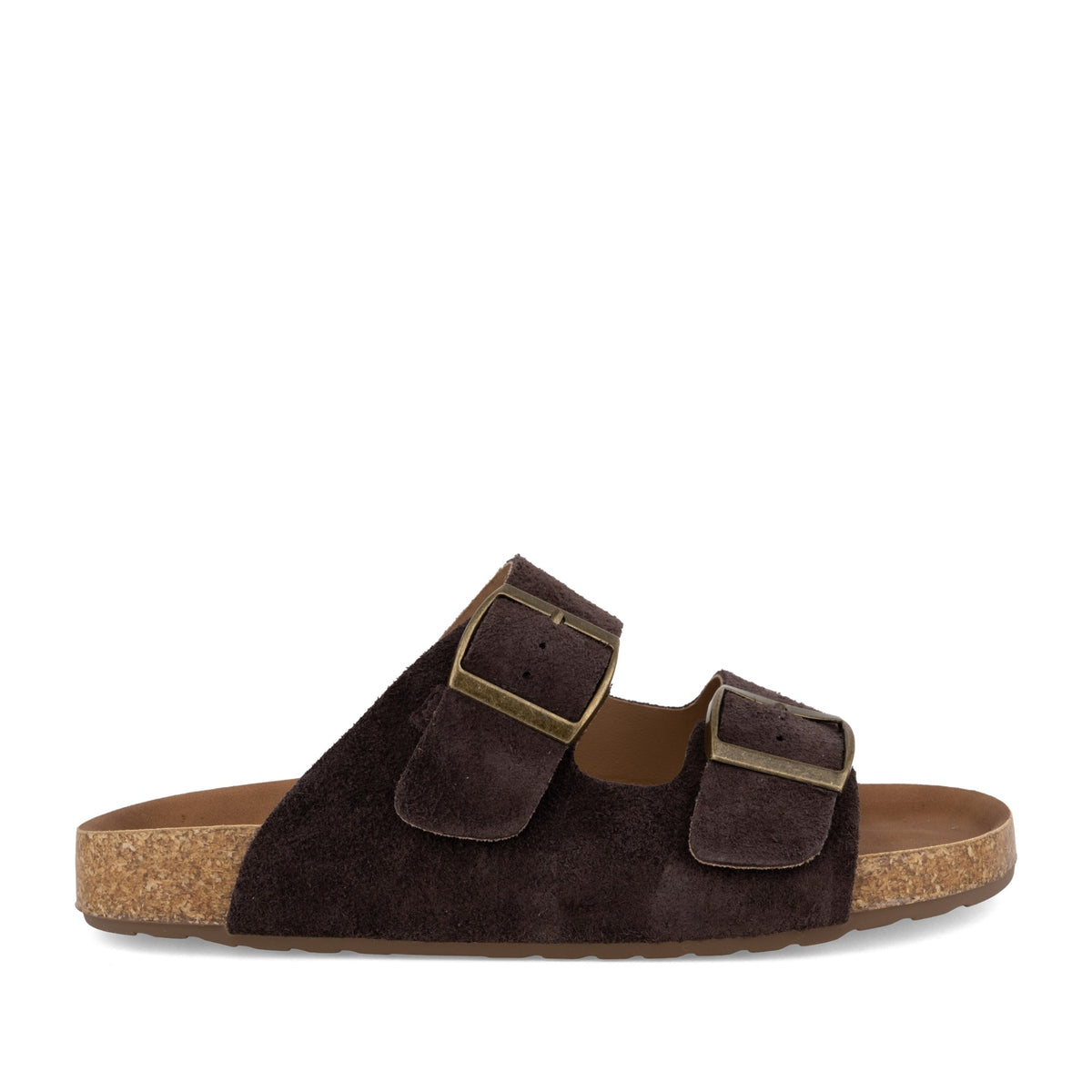 Women's Brown Wedge Open-Toe Slippers