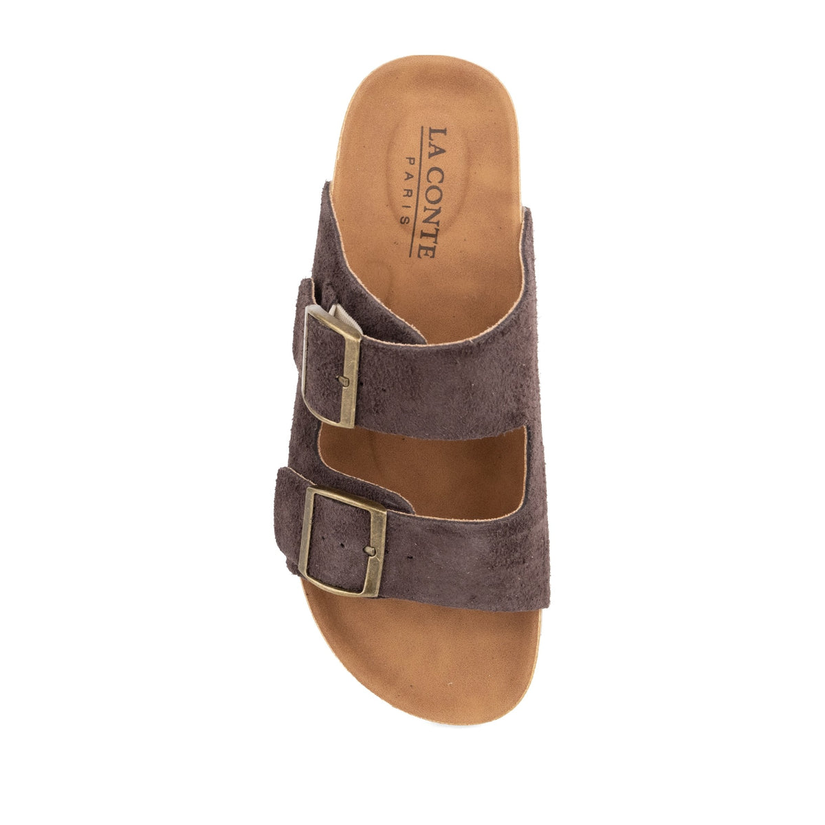 Women's Brown Wedge Open-Toe Slippers