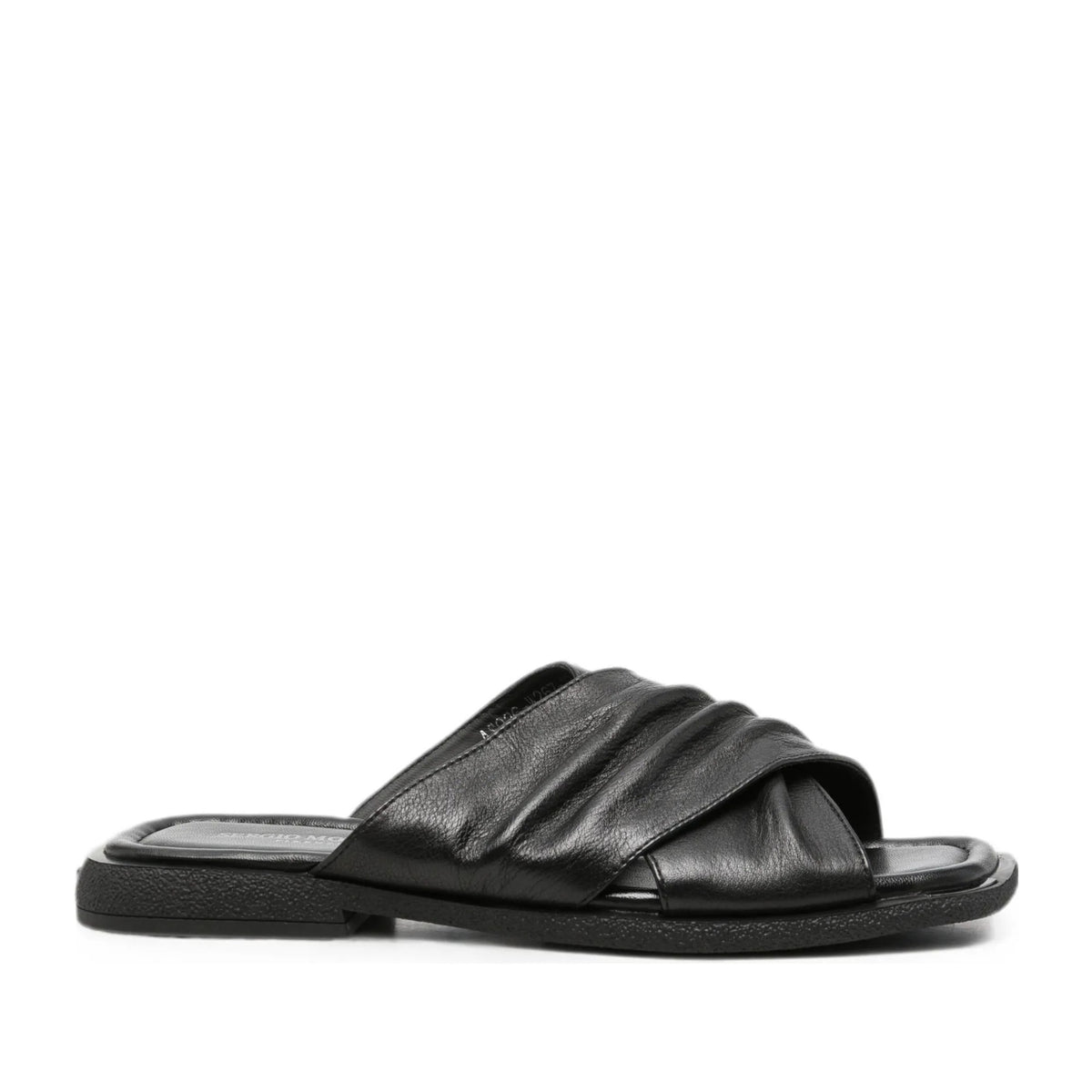 Women's Black Open-Toe Slippers