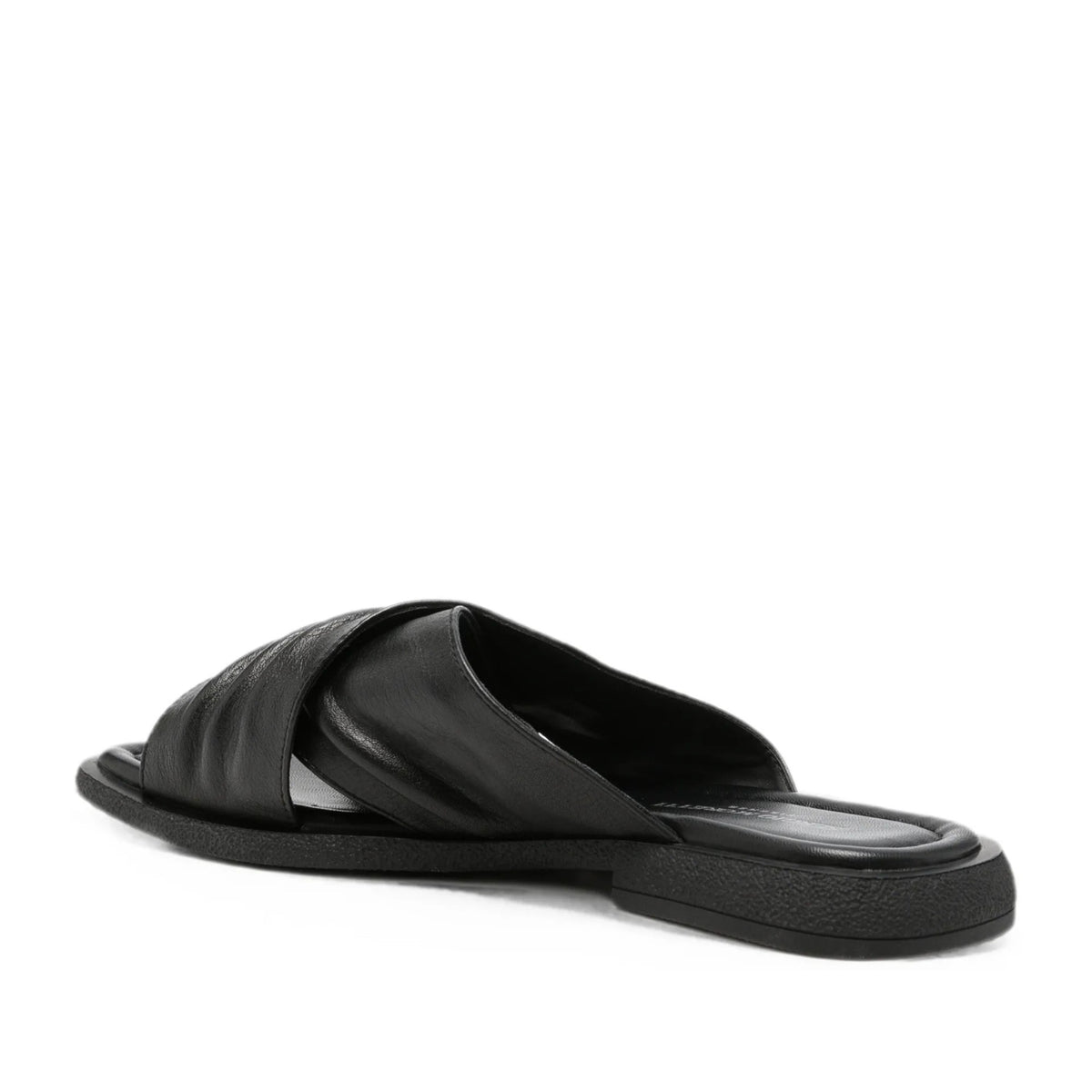 Women's Black Open-Toe Slippers
