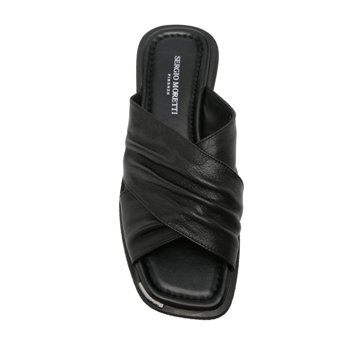 Women's Black Open-Toe Slippers