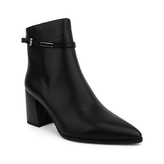 black casual closed booties