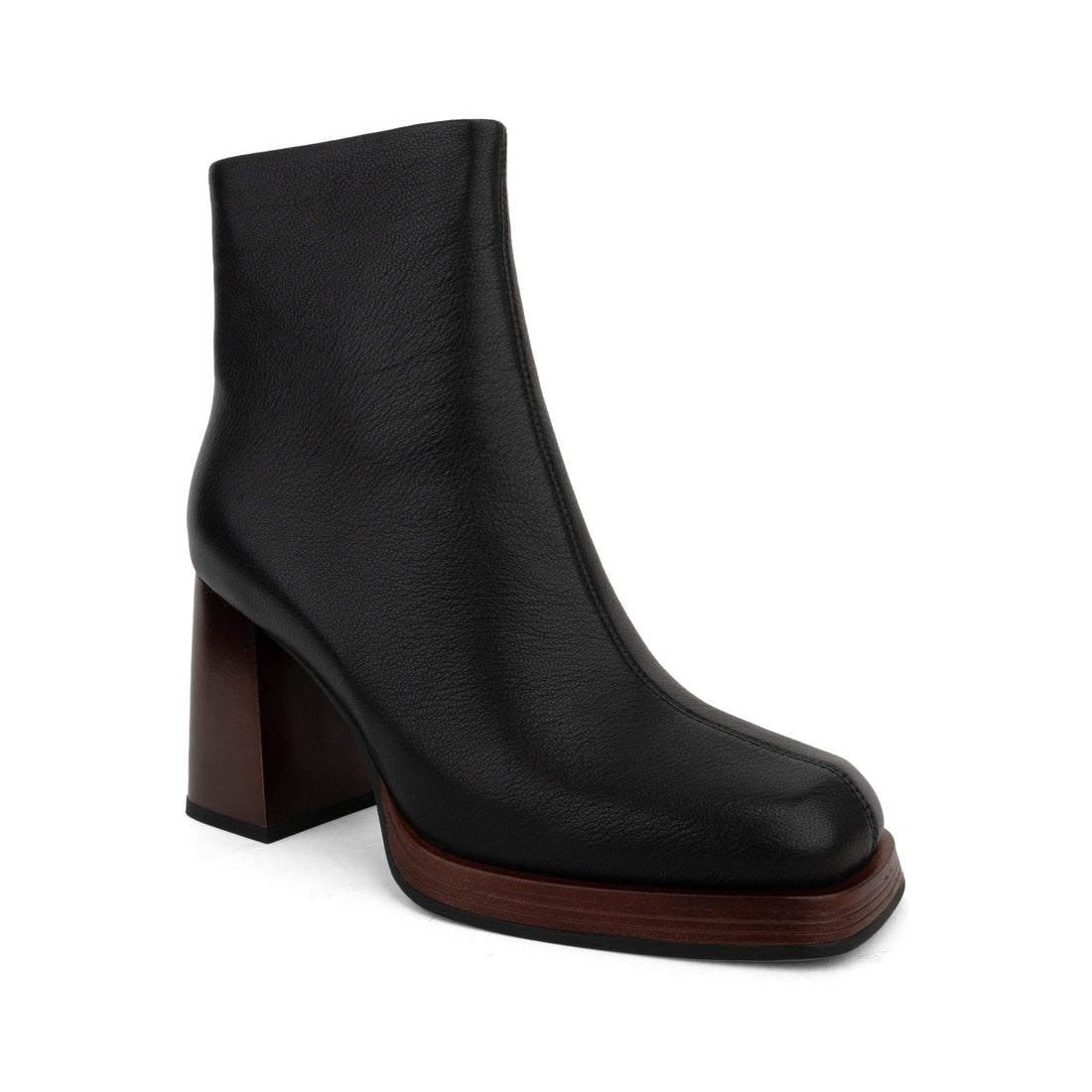 black casual closed booties