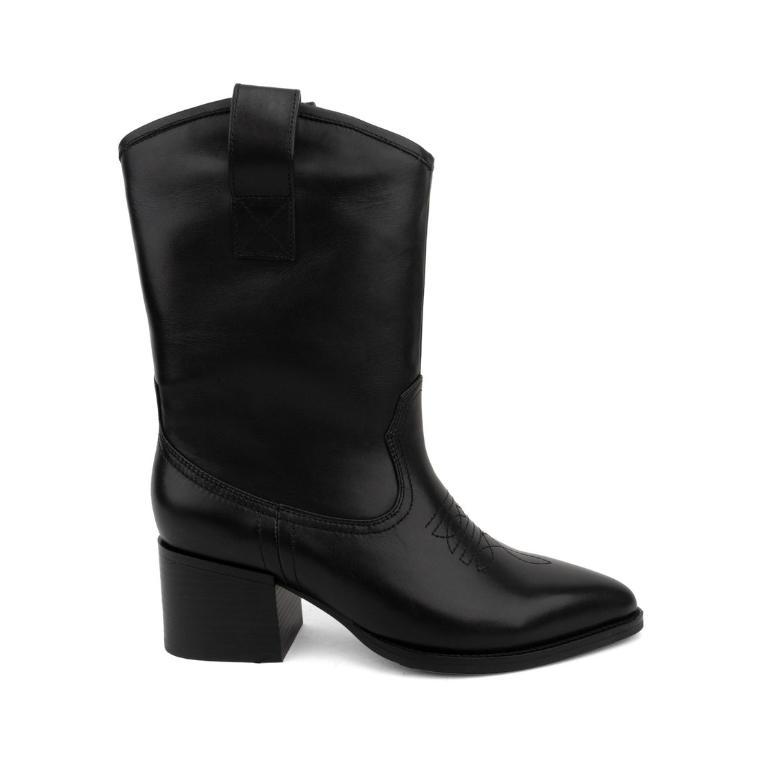 black casual closed boots